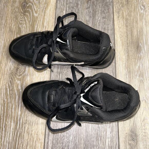 Nike Kids Alpha Strike TD Football Cleats Youth Size 3Y 579374-001 Black Shoes - Picture 6 of 13